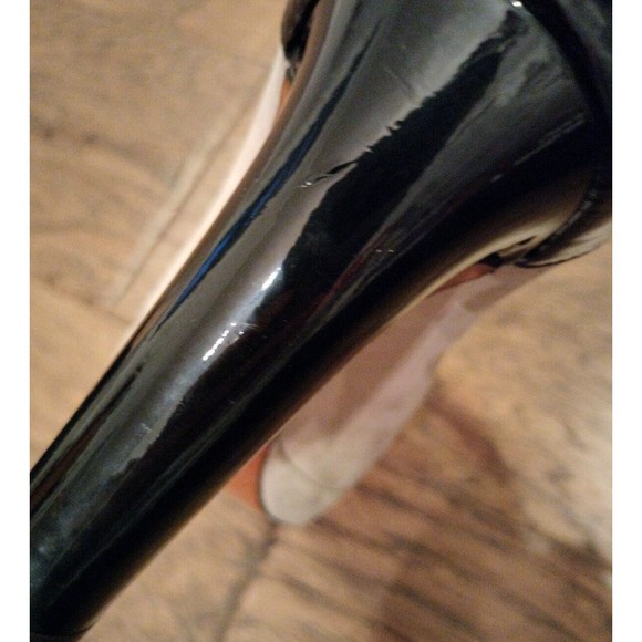 Moschino Size 7.5 Cheap and Chic Peep Toe Heels Suede & Patent Leather Italy - Picture 8 of 16